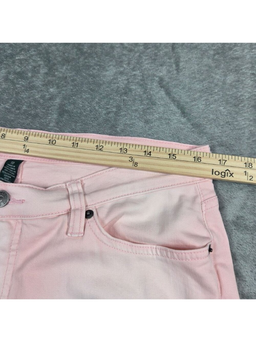 Lauren Ralph Lauren Jeans Womens 10 Washed Pink Ombre Modern Skinny Preppy NEW - Picture 8 of 10